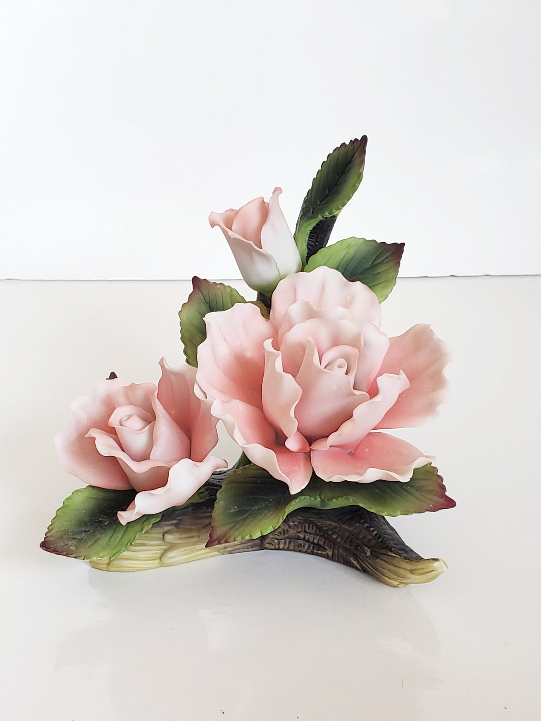 Andrea by Sadek Porcelain Flowers Rose Brunch 3 Porcelain Etsy