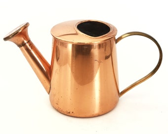 TAGUS Copper And Brass Watering Can, Made In Portugal, Mid Century Brass Décor, Vintage Brass