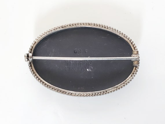 Wedgwood Jasperware Oval Black Brooch, Made In En… - image 4