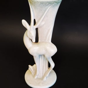 Royal Ariston Ceramic Antelope Gazelle, Impala Vase, Made In British Columbia, Canada image 4