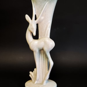 Royal Ariston Ceramic Antelope Gazelle, Impala Vase, Made In British Columbia, Canada image 1