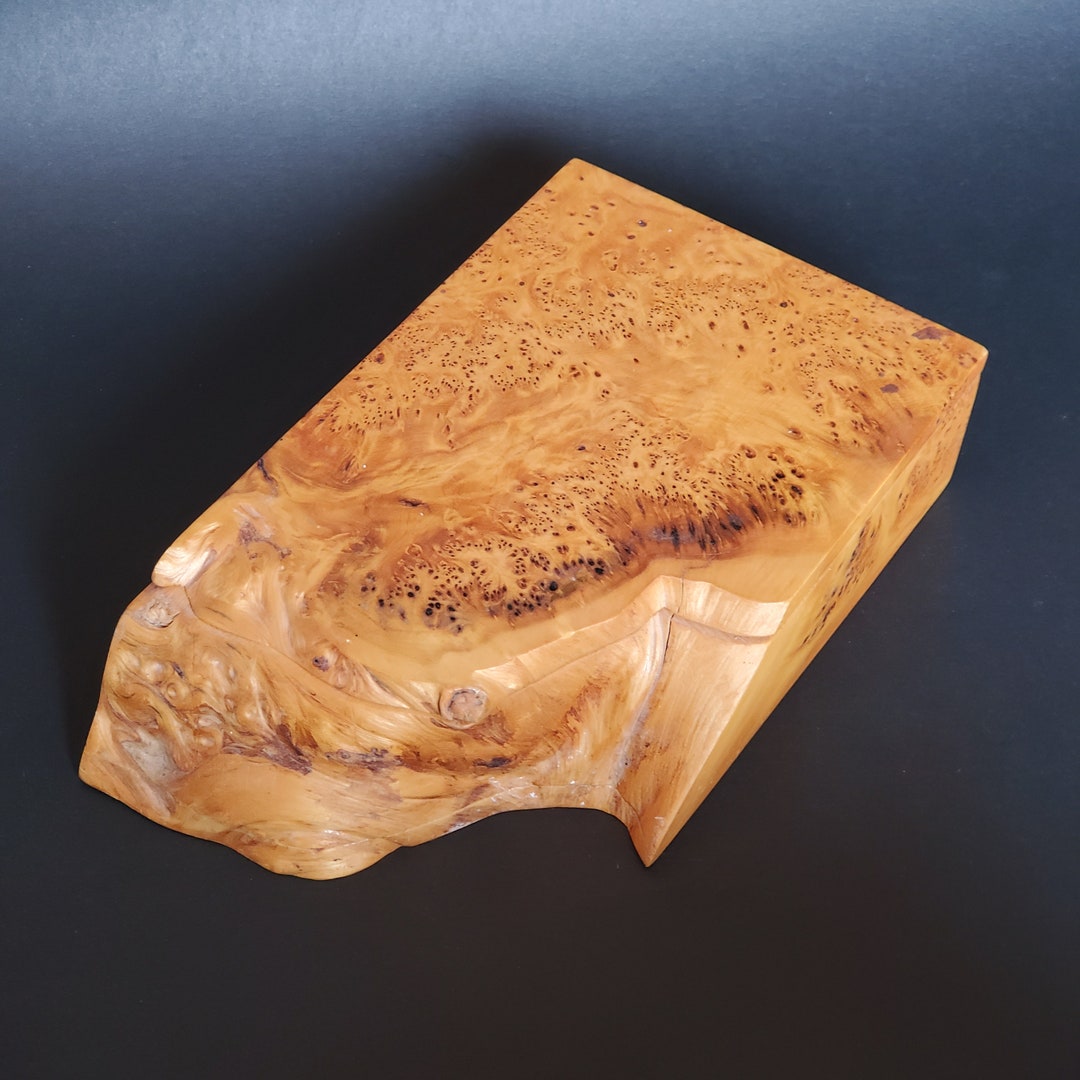 Vintage Burl Wood Jewelry Box, Raw Edge Wood Trinket Box, Life Edge