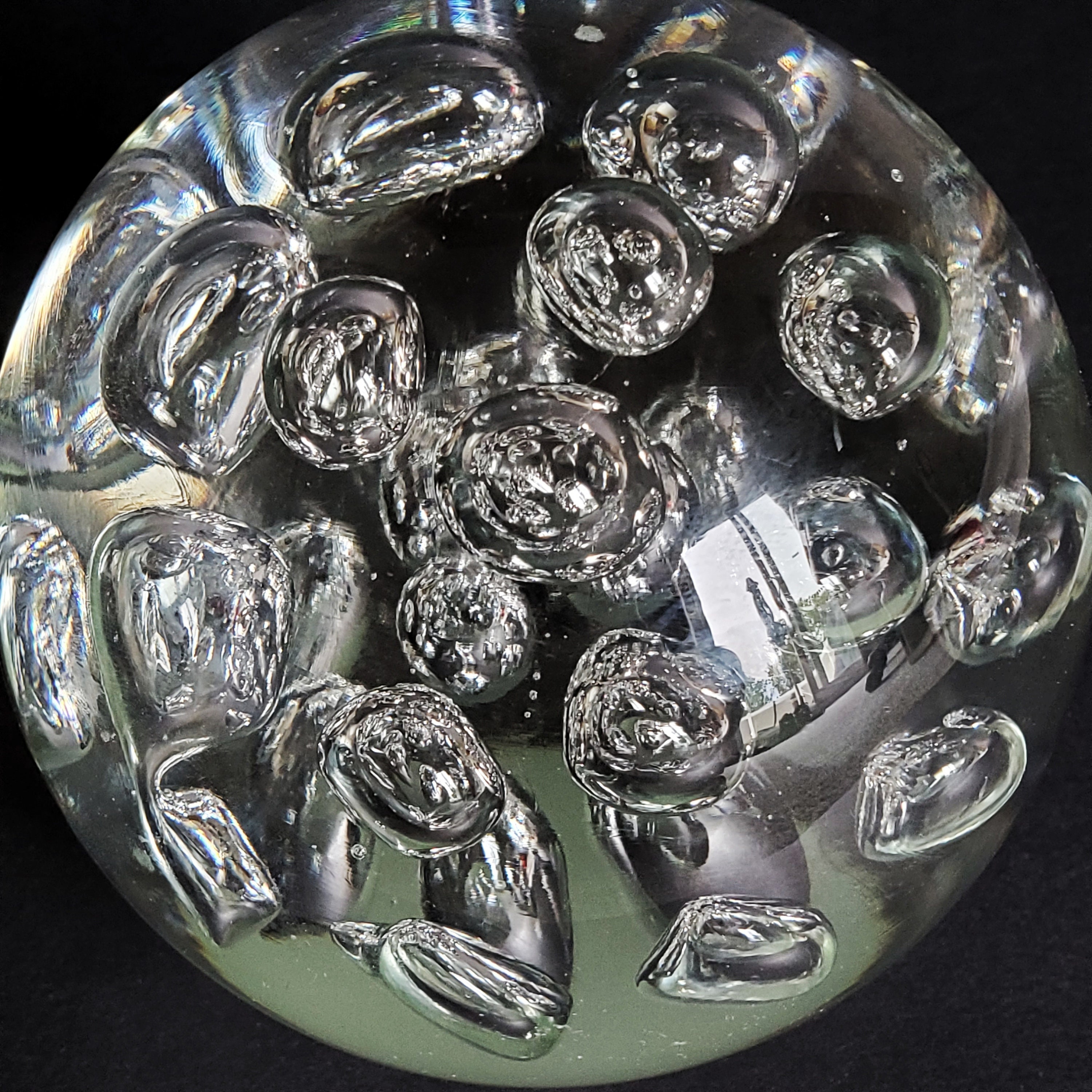 Big Glass Ball Paperweight Clear Glass Ball Controlled Etsy