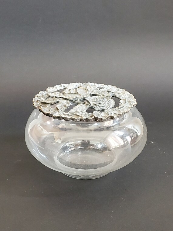 Glass Potpourri Jar With Topper Metal Topper for Potpourri Etsy