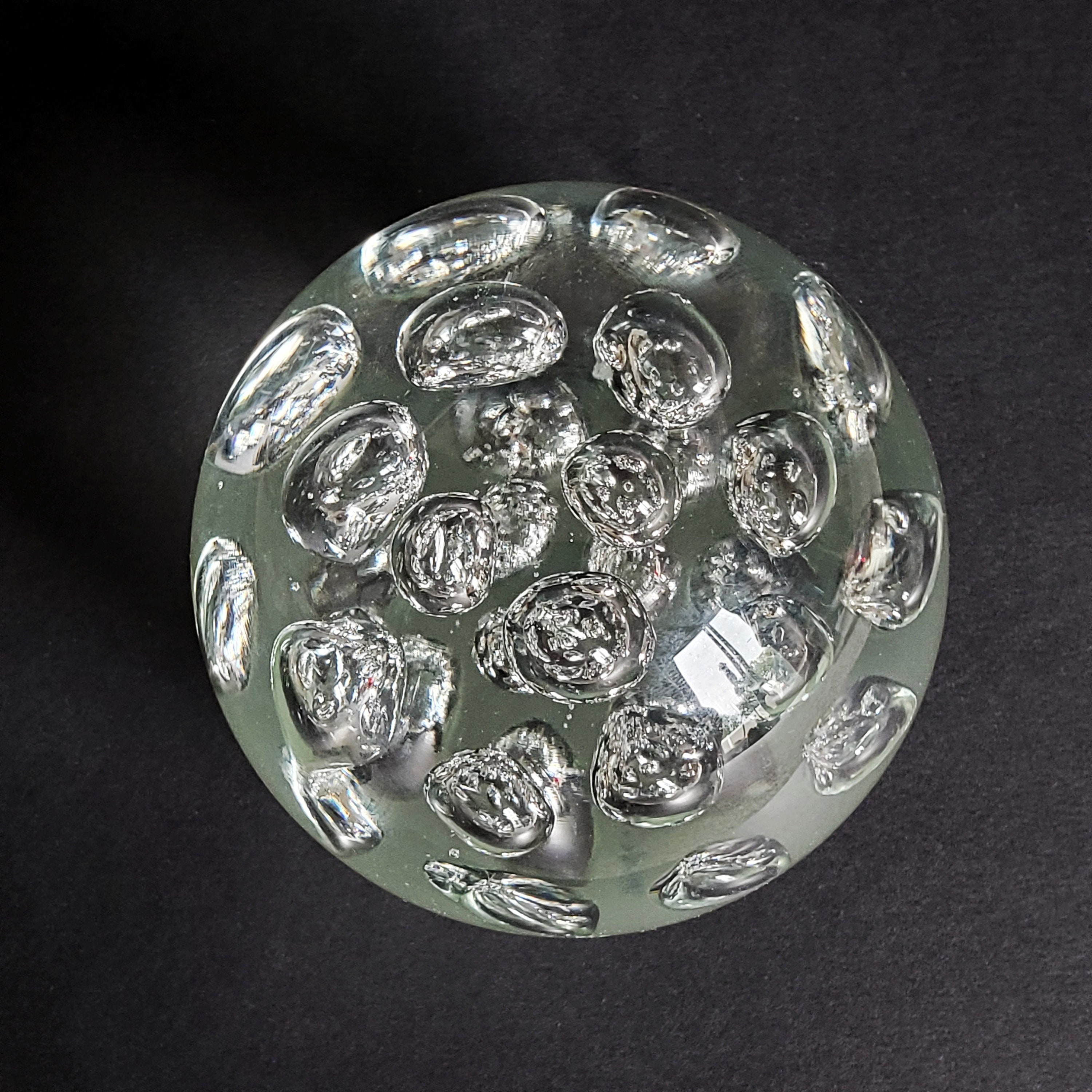 Big Glass Ball Paperweight Clear Glass Ball Controlled Etsy