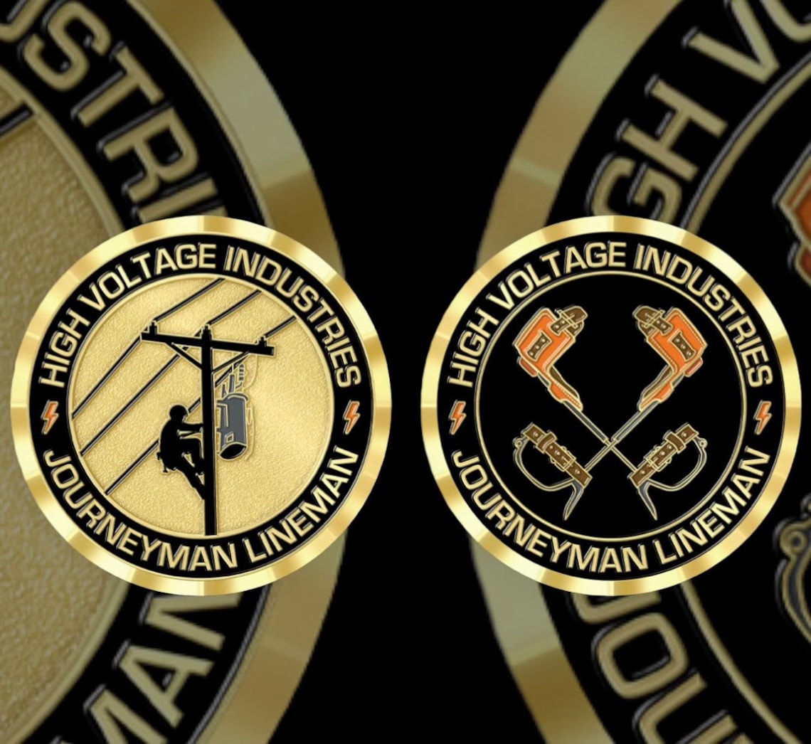 NEW Journeyman Lineman Challenge Coin Etsy