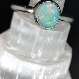 Australian Coober pedy opal ring