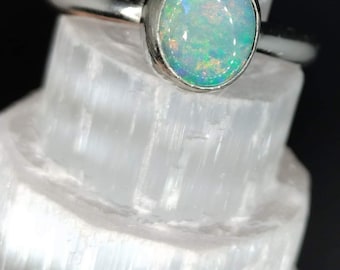 Australian Coober pedy opal ring