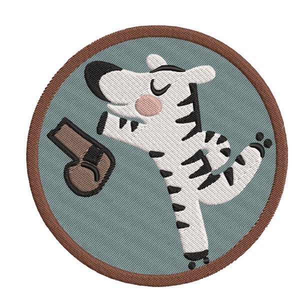 Roller Derby Zebra Patch, Roller Derby Referee, Roller Derby Iron On Patch by Velveteen Havoc, Roller Derby Gift