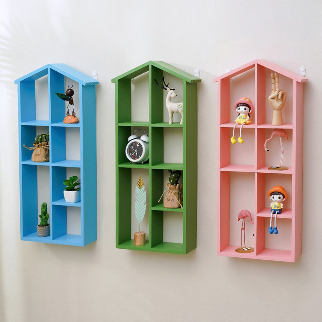 Kawaii Shelf Creative Solid Wood Shelf for Living Room Etsy
