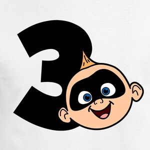 Pliki cyfrowe na 3. urodziny Jack-Jacka | Cricut | Silhouette Cameo | Pliki Svg Cut | Pliki cyfrowe | PDF | Eps | DXF | PNG | The Incredibles
