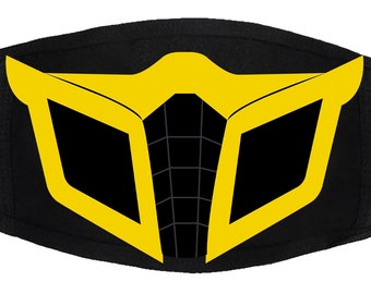 Scorpion Mask Cut Files | Cricut | Silhouette Cameo | Svg Cut Files | Digital Files | PDF | Eps | DXF | PNG | Mortal Kombat