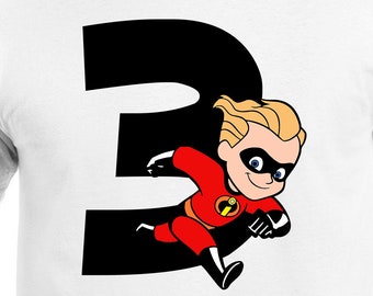 Dash 3rd Birthday Digital Files | Cricut | Silhouette Cameo | Svg Cut Files | Digital Files | PDF | Eps | DXF | PNG | The Incredibles