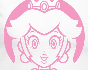 Princess Peach Digital Cut Files | Cricut | Silhouette Cameo | Svg Cut Files | Digital Files | PDF | Eps | DXF | PNG | Mario Inspired