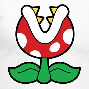 Archivos de corte digital de la planta Piraña / Cricut / Silhouette Cameo / Archivos de corte SVG / Archivos digitales / PDF / Eps / DXF / PNG / Super Mario Bros