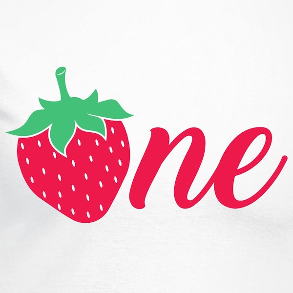 Strawberry 1st Birthday Cut Files | Cricut | Silhouette Cameo | Svg Cut Files | Digital Files | PDF | Eps | DXF | PNG | 1 Year Old
