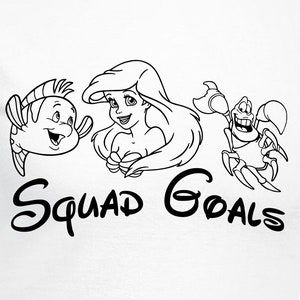 Die kleine Meerjungfrau Squad Ziele Digitale Schnittdateien | Cricut | Silhouette Cameo | Geschnittene Dateien | Digitale Dateien | PDF | eps | DXF | PNG