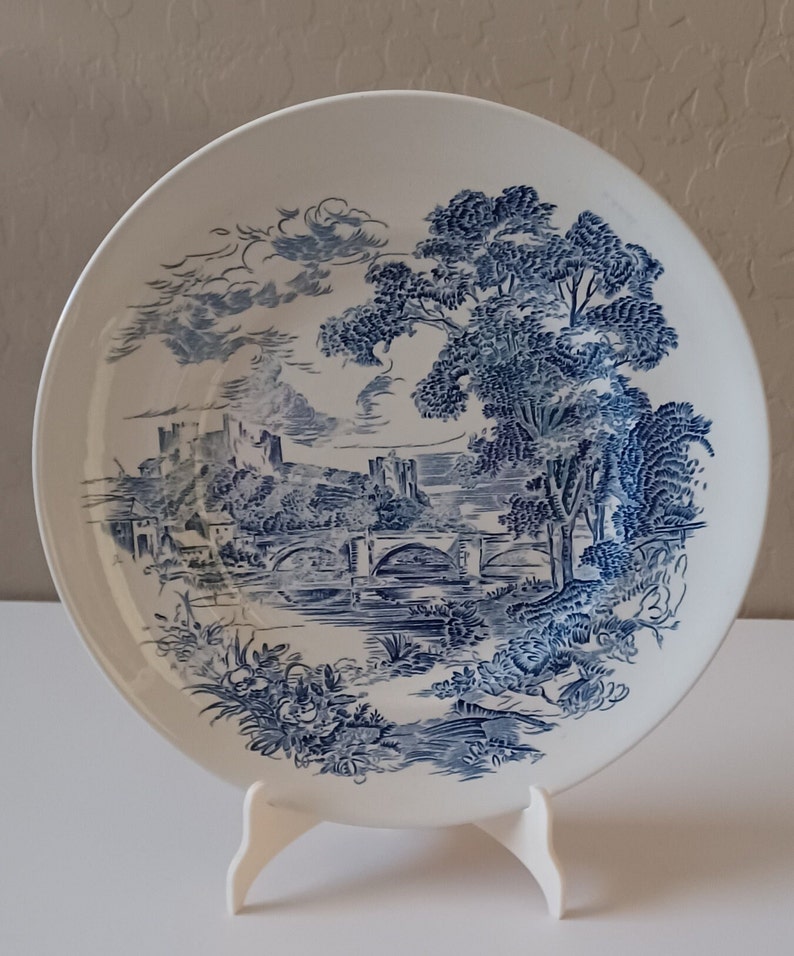 Wedgwood &co LTD countryside Pattern Dinner Plate Vintage Blue White