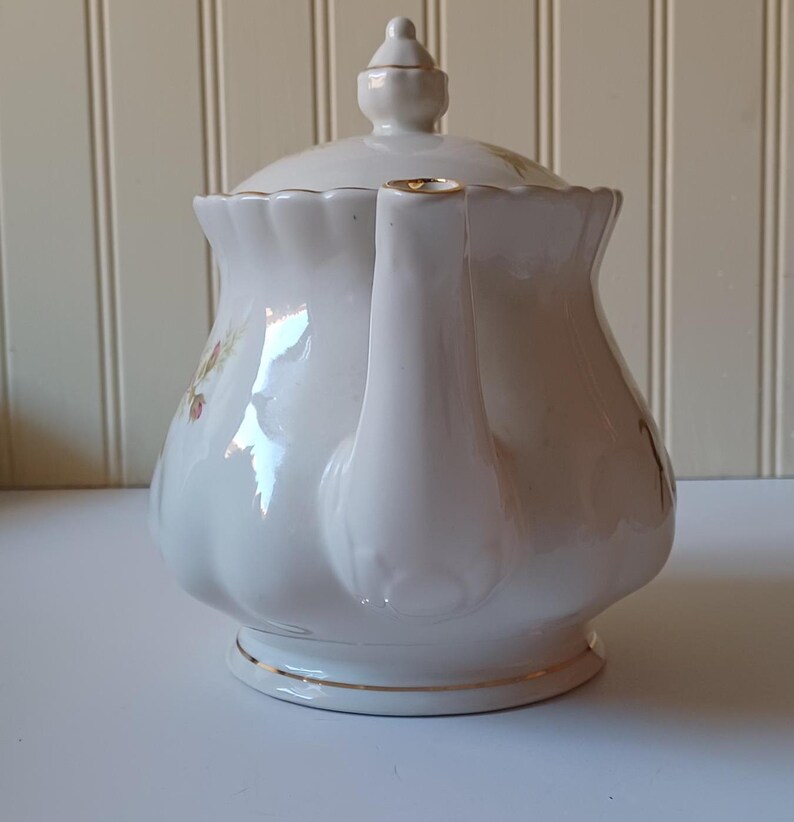 Ceramic Teapot, Made in England, Windsor Backstamp, Vintage, Floral