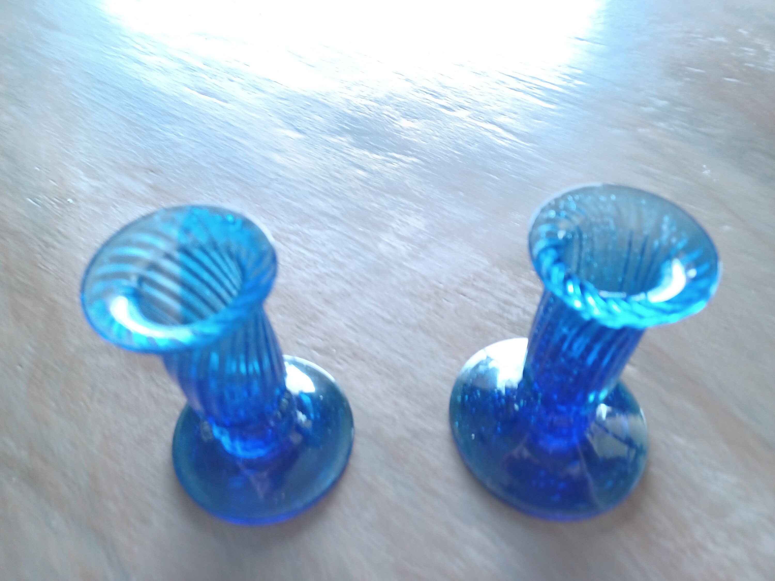 Bougeoirs En Verre Bleu Cobalt - 12 en vente sur