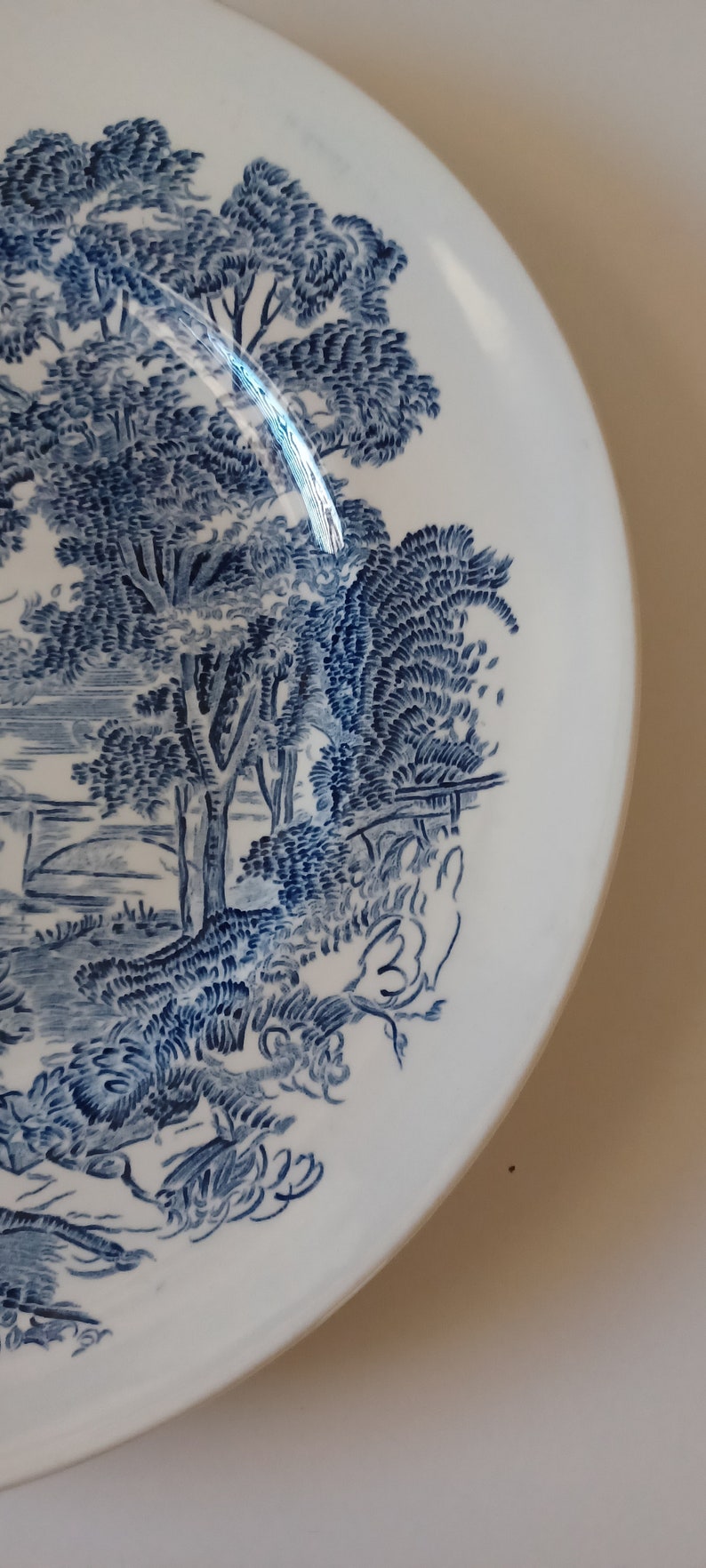 Wedgwood &co LTD countryside Pattern Dinner Plate Vintage Blue White
