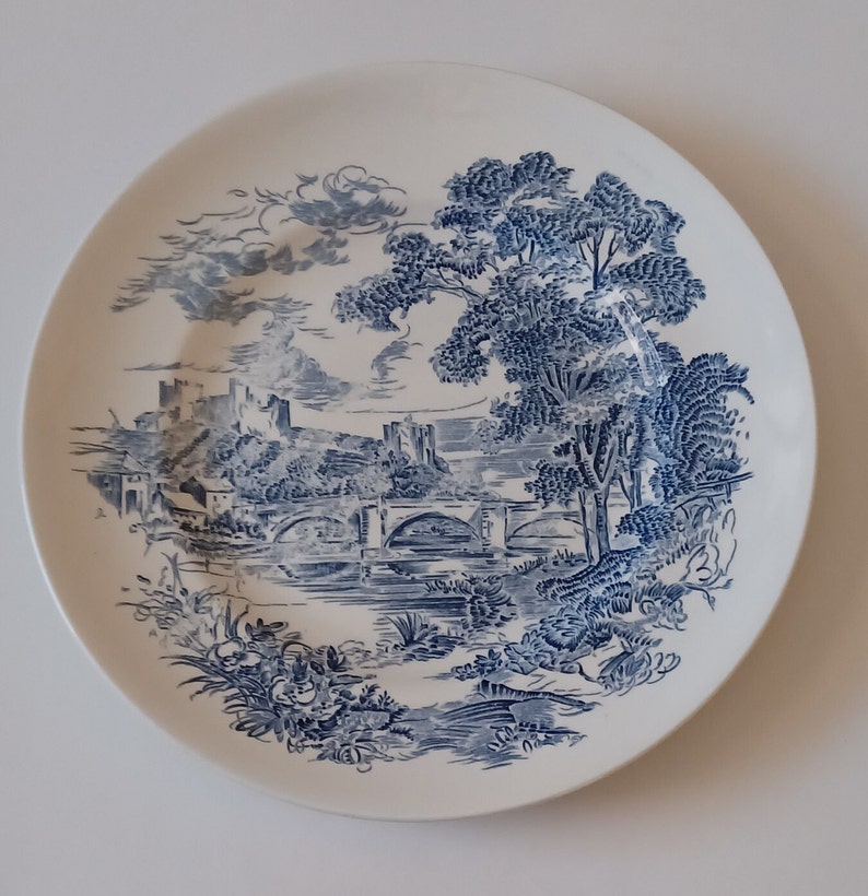Wedgwood &co LTD countryside Pattern Dinner Plate Vintage Blue White