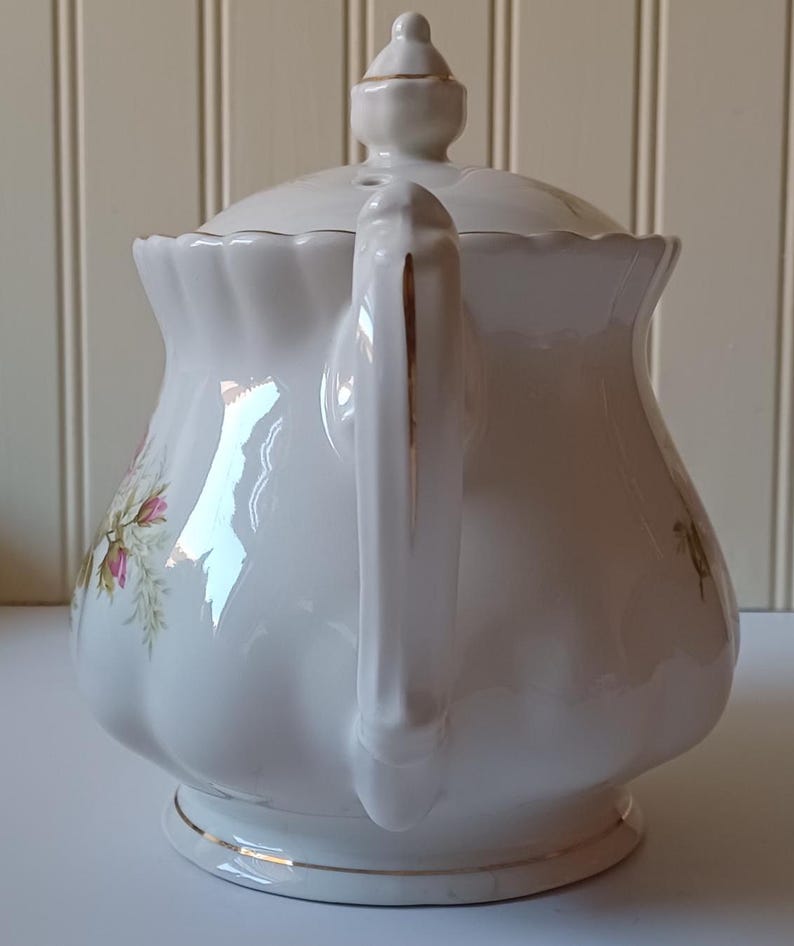 Ceramic Teapot, Made in England, Windsor Backstamp, Vintage, Floral