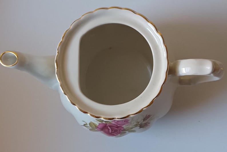 Ceramic Teapot, Made in England, Windsor Backstamp, Vintage, Floral