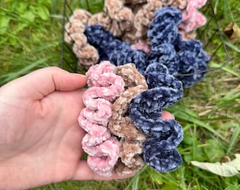 Handmade Velvet Crochet Scrunchie