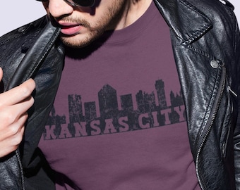 Vintage Kansas City Skyline Shirt | Distressed KC Cityscape Tee | Kansas City Pride | KCK Shirt | Kansas City Missouri | KCMO