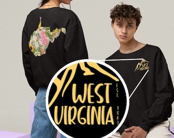 West Virginia Sweatshirt, West Virginia, WV Apparel, WV Sweater, Mountain Mama, Country Roads Sweater, West Virginia Gift