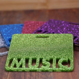 Badge Buddy RN Nurse Teacher Custom Acrylic Glitter