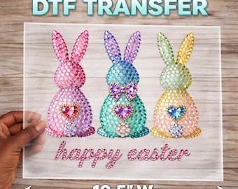 Happy Easter Bunny DTF Transfer