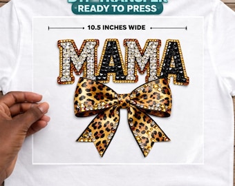 MAMA Ready to Press DTF Transfer – Vibrant Rhinestone Look Design