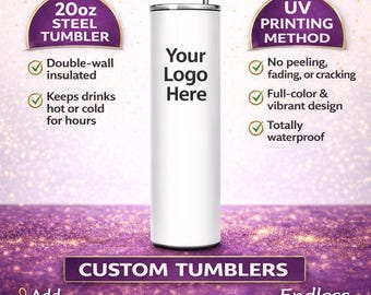 Personalized 20oz Skinny Stainless Steel Tumbler