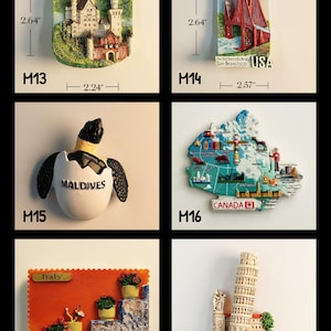 Magnet Holiday Gift 3D Landmark Fridge Decor, France, Italy, London,Japan, San Francisco, Australia, Holland, Switzerland,Spain,World Travel image 4