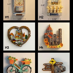 Magnet Holiday Gift 3D Landmark Fridge Decor, France, Italy, London,Japan, San Francisco, Australia, Holland, Switzerland,Spain,World Travel image 2