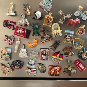 3D Landmark Magnet Art for Fridge Decor, Fine Detail, Miniature Art, Europe, USA, France,Italy, London, Asia, World Travel Magnet, City Gift