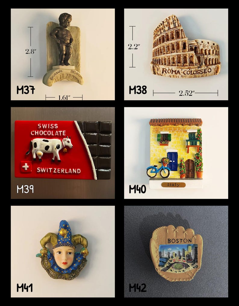 Magnet Holiday Gift 3D Landmark Fridge Decor, France, Italy, London,Japan, San Francisco, Australia, Holland, Switzerland,Spain,World Travel image 8