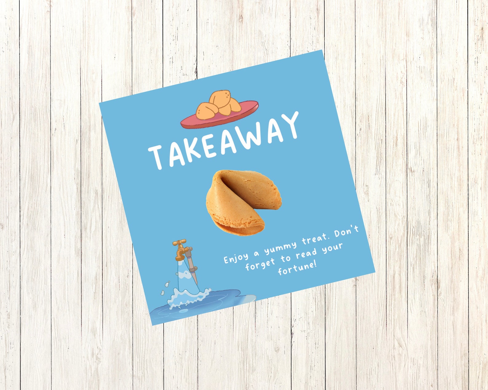 Takeaway Bluey Inspired Fortune Cookie Party Favor Digital Etsy