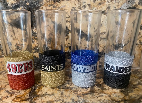 NFL Glitter Double Shot Glasses