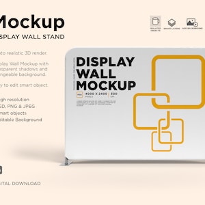 Exhibition Banner Wall Mockup, Cloth Banner Mockup, Wall Banner Mockup, Exhibition Banner Mockup - Smart Object