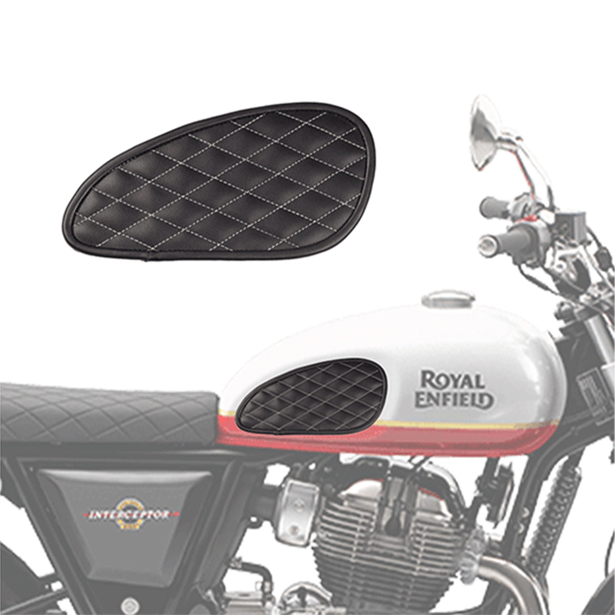 Royal Enfield Interceptor 650 series leather tank belt and detachable