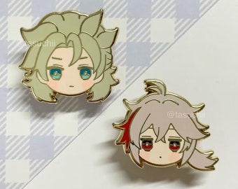 Albedo & Kazuha Genshin slagvaste emaille pins