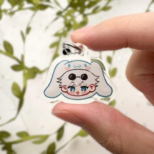 Bunny Sato 1.3&quot; phone charm / Epoxy Charm  Double Sided / Anime Charm / acrylic / Gift