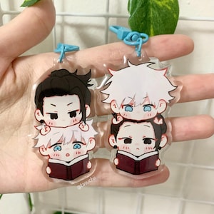 Charm acrylique SatoSugu Duo 2,5 pouces / porte-clés / livre / kawaii / anime / cadeau