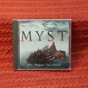 MYST PC Game - CD in Jewel Case with User&#39;s Manual ~ 1994 Windows Computer Video Game ~ Old School Gaming