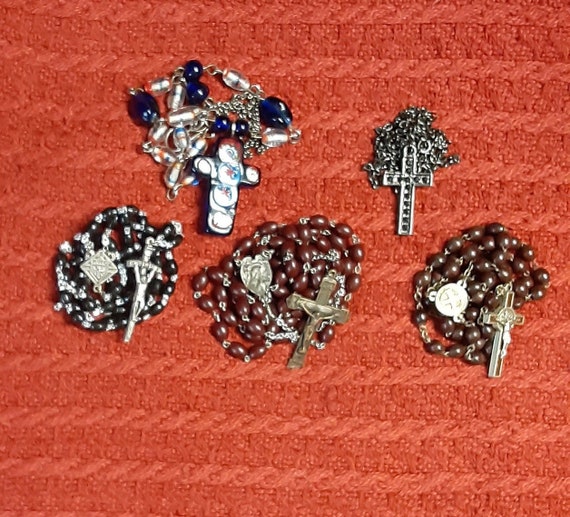 Vintage Religious Jewelry Collection: Rosaries & Cross Necklaces