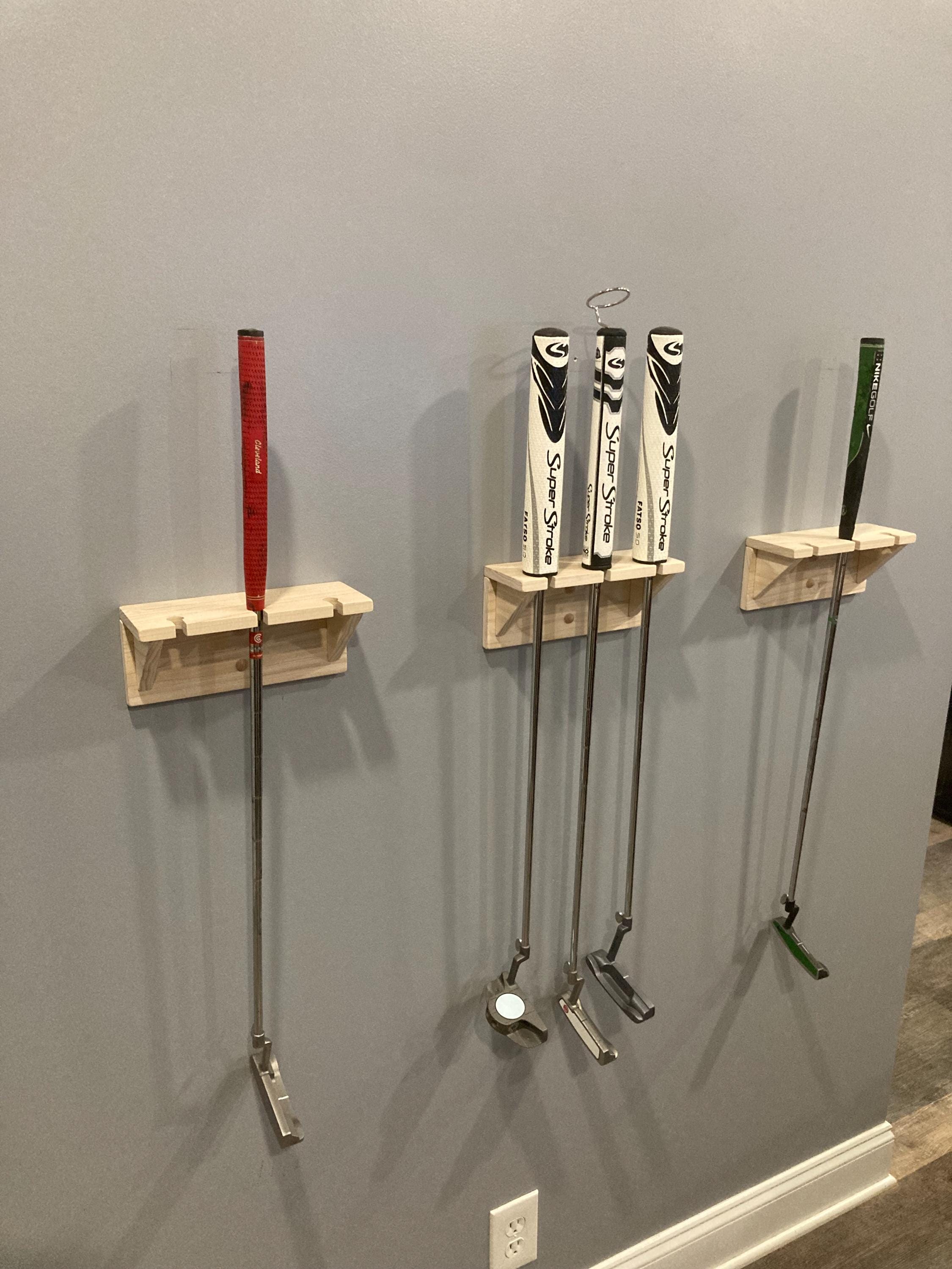 Golf Display Racks Set of 3 - 3 Club Holder Golf Club Display Racks With Grips Pointing Up ...