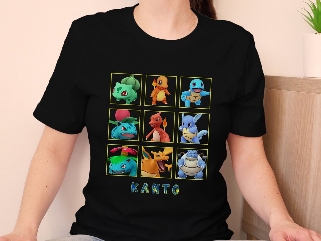 Bulbasaur Shirt Charmander Tshirt Squirtle Tshirt Kanto Etsy